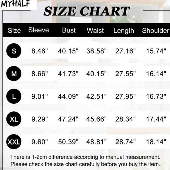 MYHALF Hawaiian Shirts for Women : Floral Printed Tropical Top Button Down-Small - Picture 4 of 4